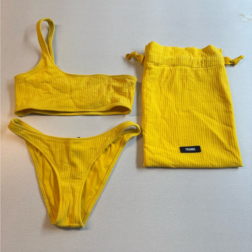 Triangl Ribbed Bikini Set with Bag